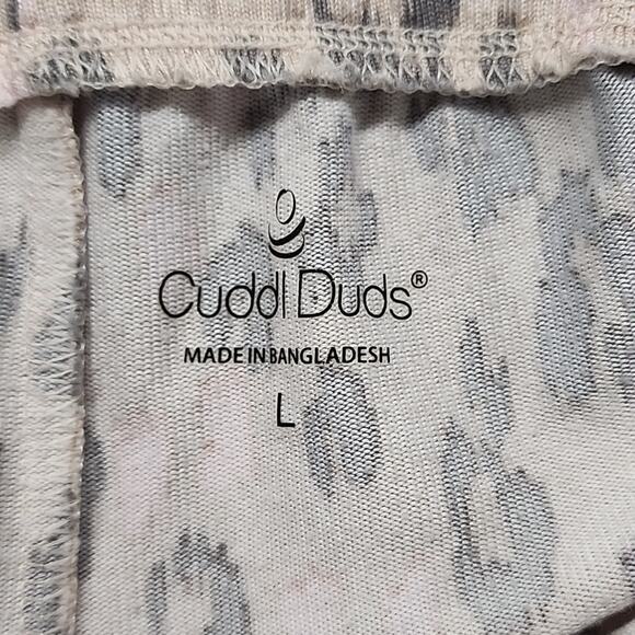 Cuddl Dud Jogger Style Size Large Pink Cheetah Print Lounge Pants Comfort - Picture 8 of 10